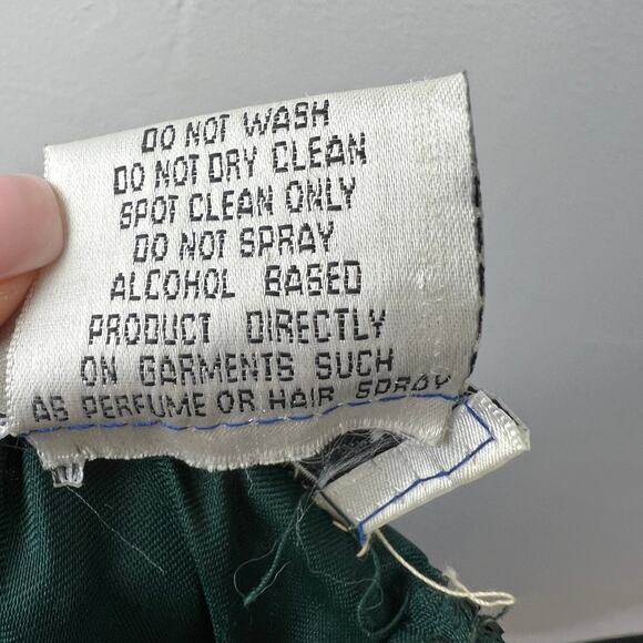 VINTAGE STENAY Green Gold Sequin Short Sleeve Crewneck Scalloped Top Size PS - Picture 8 of 8